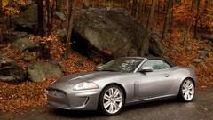 Silver cars convertible Jaguar XKR