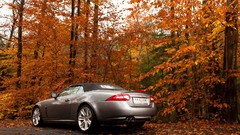 Silver cars convertible Jaguar XKR