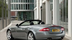 Silver cars convertible Jaguar XKR