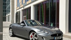Silver cars convertible Jaguar XKR
