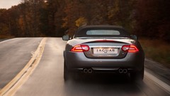 Silver cars convertible Jaguar XKR