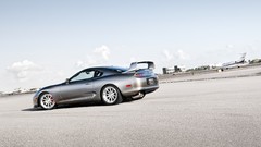 Silver cars Toyota supra