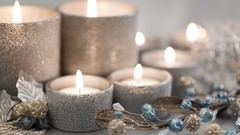 Silver Christmas Candles