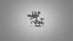 Silver Dogs Robots mechanical minimalistic digital art