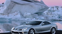 Silver evening Mercedes-Benz icebergs Mercedes-Benz SLR McLaren