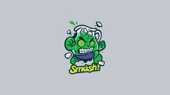 Simple abstract cartoons solid Hulk (comic character) simplistic