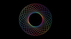 Simple abstract colors rainbows color spectrum spirograph