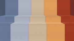 Simple abstract colors stairs multicolor