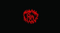 Simple abstract geek black background solid zombies the walking 