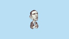 Simple abstract head Barack Obama Presidents simplistic
