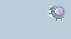 Simple abstract Portal geek Hearts solid minimalistic nerd 