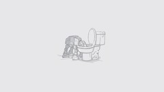 Simple abstract star wars funny solid simplistic toilets