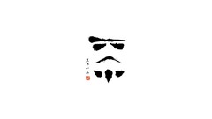 Simple abstract star wars solid stormtroopers simplistic