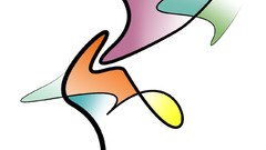 Simple abstract white background digital art