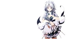 Simple Background anime girls