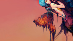 Simple Background anime girls