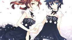 Simple Background anime girls