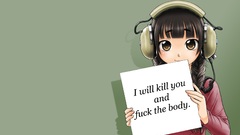 Simple Background anime girls