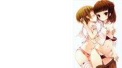 Simple Background anime girls