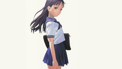 Simple Background anime girls