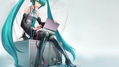 Simple Background anime girls