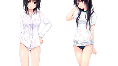 Simple Background anime girls