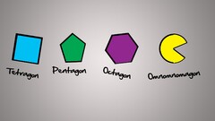 Simple Background digital art pac-man video game art Minimalism