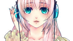 Simple Background headphones vocaloid