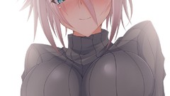 Simple Background huge boobs