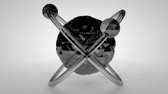 Simple Background monochrome render cgi 3d abstract digital art