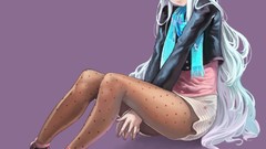 Simple Background purple eyes