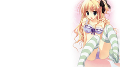 Simple Background striped legwear