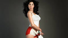 Simple Background woman sarah