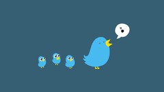 Simple Birds cartoons minimalistic