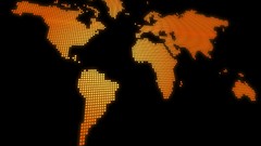 Simple black background Maps world map