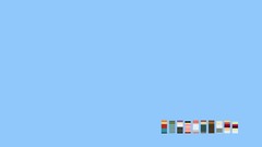 Simple blue background cartoons Futurama TV shows minimalistic 