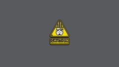Simple caution abstract star wars solid minimalistic 