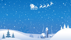 Simple Christmas 3d blue