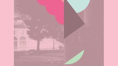 Simple design abstract retro digital art