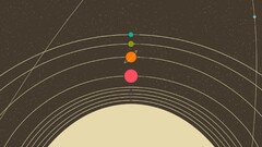 simple Minimalism planet solar system artwork