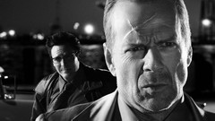 Sin City Bruce Willis monochrome Michael Madsen Hartigan
