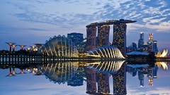 Singapore cityscapes marina bay sands skylines
