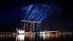 Singapore dreamy cityscapes night sky Photo manipulation