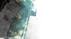 Sitting anime girls artwork original characters