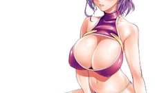 Sitting cleavage bikini Simple Background hentai huge boobs