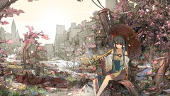 Sitting digital art fantasy art