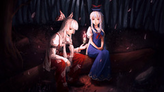 Sitting hats anime girls