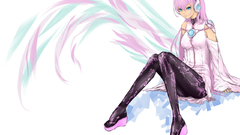 Sitting white dress Simple