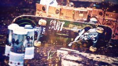 Skate Skateboarding skates spray paint artwork skateboards 