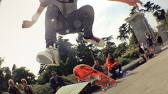 Skateboarding fisheye effect